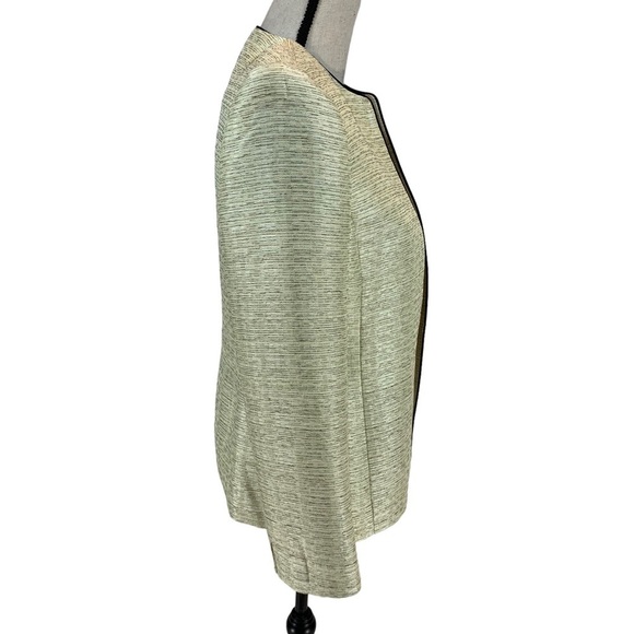 Jones Studio Separates Long Sleeve Blazer - Cream Ivory Black - size 4 - Picture 2 of 7